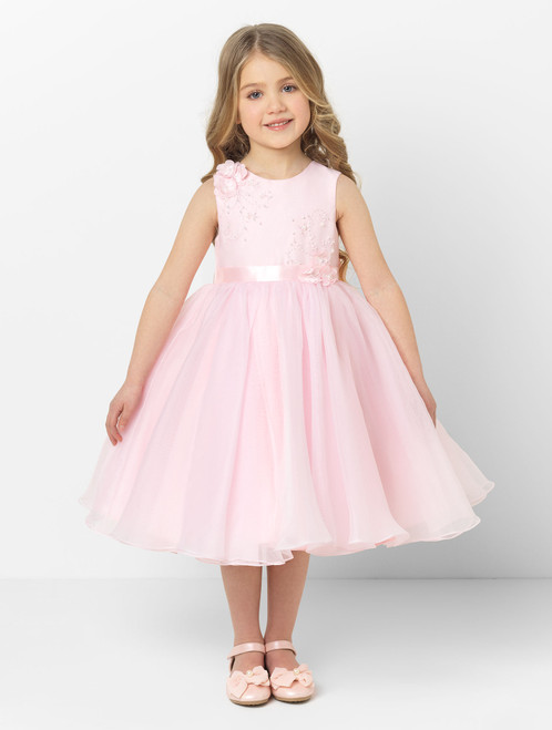 Girls pink dress | Pink flower girl ...